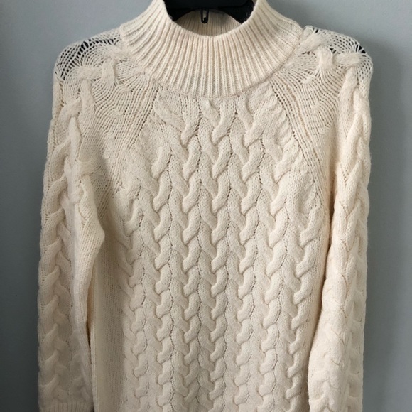 Marks & Spencer Sweaters - White cable knit sweater